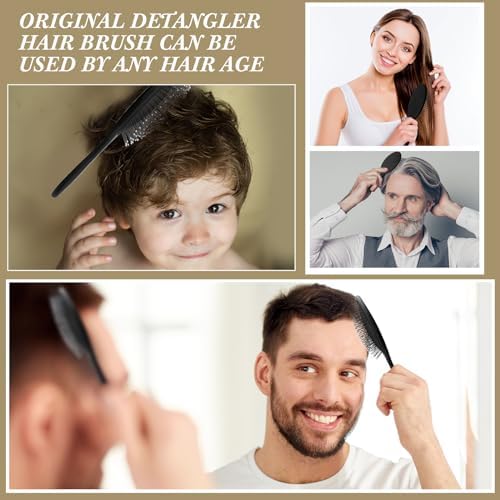 Nuenen 6 Pcs Wet Detangling Hair Brush, Dry Soft Bristle, Black - Image 6