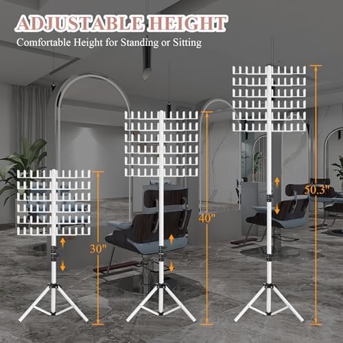 JANMPASK Braiding Hair Rack Height Adjustable 144 Pegs Braiding Rack Hair Extension Holder with Hair Braid Tools,Easy to Assemble - Image 3