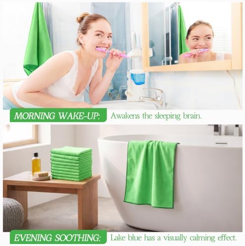 Shimeyao 48 Pack Salon Towels Bleach Proof Microfiber, Sage Green - Image 4