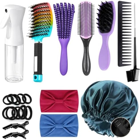 Detangling Brush Set for Curly Hair Afro America/African 3a to 4c Texture by Aozzy