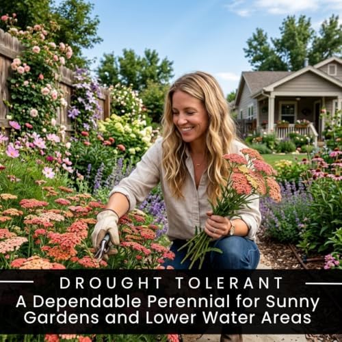 5 Taffy Yarrow Live Plant Plugs | Sassy Summer Achillea Perennial Plants - Image 4