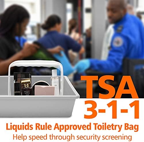 PACKISM Clear Makeup Bag Travel - TSA Approved Toiletry Bag, Matte White - Image 5
