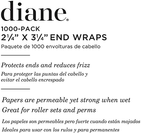 Diane Hair End Wraps for Perms, Salon & Home Styling, White, 1000-Pack - Image 4