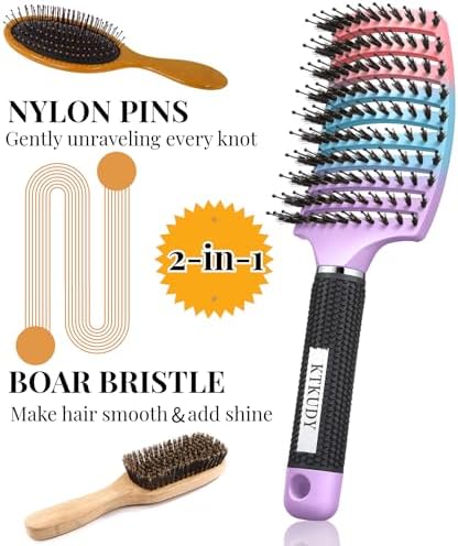 Detangling Brush for Women & Kids, Wet & Dry Hair, All Hair Types - Image 4