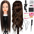 Opini Mannequin Head 80% Real Human Hair 26-28" Doll Head for Hair Styling by Opini