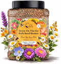 Wildflower Seed Mix 1LB Tub - Save The Bees Seed Mix, by GevaGrow | Bulk 300,000+ Seeds | Pollinator & Bee Attracting Flower Seeds Bulk for Planting in Pots & Outdoor Gardens | 1 Pound Tub by GevaGrow