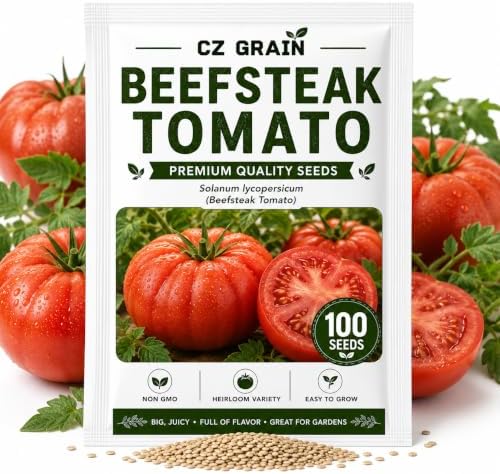 Beefsteak Tomato Seeds to Plant, Large Slicing Variety, 100 Premium Seeds by CZGrain