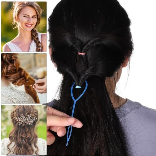 Colorful Mini Rubber Bands with Topsy Tail Styling Tools - Elastic Hair Ties, Hair Cutter, and Hair Accessories for Baby Girls and Women - Image 6
