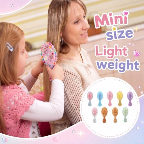 24 Sets Hair Brush Decorating Kit, 5.5" Mini Hair Brush Craft Kit - Image 6