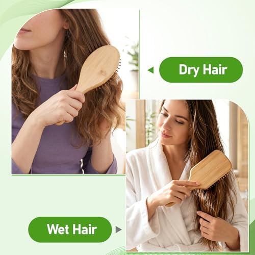 20 Pcs Bamboo Hair Brush Bulk Wooden Hair Brush for All Hair Types - Image 4