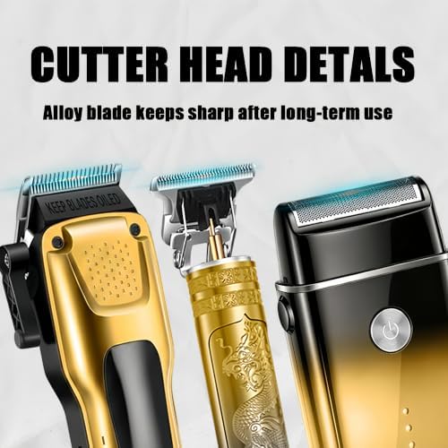 3-in-1 Cordless Hair Clippers for Men, Beard Trimmer & Foil Shaver - Image 3