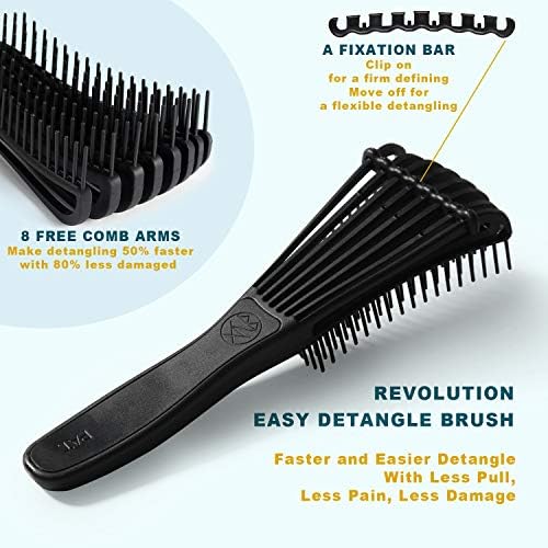 Detangler Hair Brush for Curly Hair, Curly Hair Brush for Natural 3/4abc Hair, Detangling Brush for Women Men Kids Styling Defining - Image 4