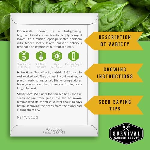 Spinach Seeds Variety Pack for Planting - Image 2