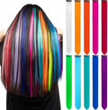 10 PCS Colored Hair Extensions Clip In Rainbow Hairpiece 22 Inch by LADYAMZ
