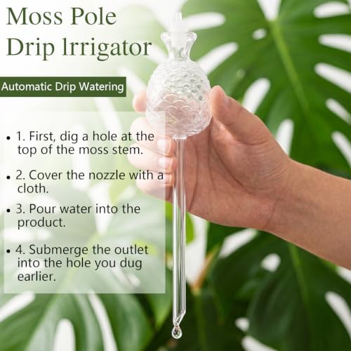 Plastic Moss Pole for Monstera and Climbing Plants (4 PACK-24Inch-Dripper) - Image 3