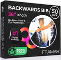 FRAMAR Backwards Bib Disposable Hair Cutting Capes Salon, Protects Clients by FRAMAR