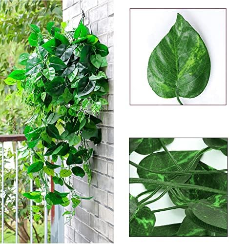 1008 Feet 144 Pack Fake Greenery Ivy Leaf Plants, Hanging Garland Vine Leaves, Artificial Flowers Foliage for Bedroom Wall Decor - Image 3