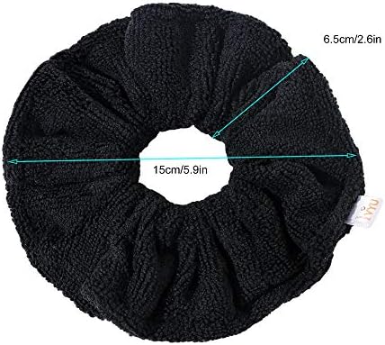 Ivyu Microfiber Hair Drying Scrunchies Towel Fiber Large Big Scrunchie for Curl Hair for Shower Wet Anti Frizz Hair Products Absorbent Fast Terry Cloth Sleep Scrunchy - Image 4