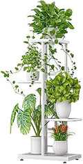 LINZINAR 4 Tier Plant Stand Indoor Outdoor Metal Corner Display Shelf by LINZINAR