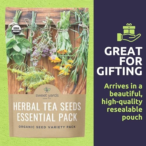 Organic Herbal Tea Seeds Variety Pack - 5 Individual Packs - 2026 Season - Mint, Lavender, Calendula, Chamomile & Lemon Balm. For Indoor & Outdoor Planting (Non-GMO, Certified Organic) - Image 6
