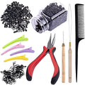 Duufin Hair Extension Tool Kit 500 Pcs Black Hair Extension Beads With Tool by Duufin