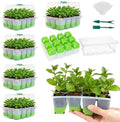 5 Pack 60-Cell Silicone Seed Starter Trays with Humidity Dome by ZSYWODFO