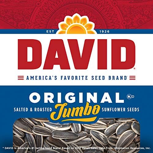 DAVID Roasted and Salted Original Jumbo Sunflower Seeds, 5.25 oz (Pack of 5) - Image 4