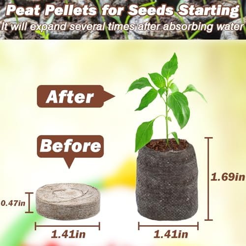 ZeeDix 55Pcs 36mm Organic Seed Starter Peat Pellets - Image 2