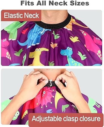 Kids Barber Cape with Neck Duster Brush, Salon Hair Cutting Apron - Image 3
