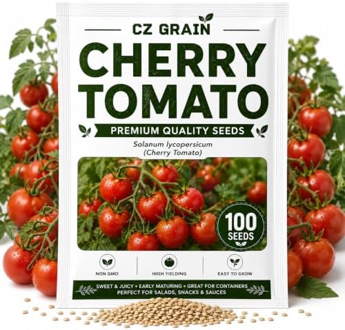 100 Premium Non-GMO Seed Collection, Cherry Tomato by CZGrain