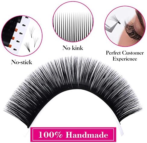 Lash Extensions C Curl 0.07 16mm Self Fanning Lashes Black Easy Fans Eyelash Extensions Supplies (0.07-C, 16mm) - Image 5