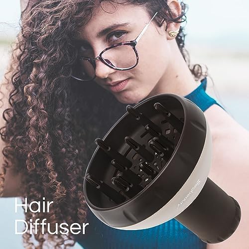 Segbeauty Hair Diffuser with Deep Bowl, Adjustable Air Flow Professional Hair Diffuser Attachment for Curly Wavy Hair, Hairstylist Barber Salon Tool Fitting Most Blow Dryer with 1.57"-1.97" Nozzle - Image 2