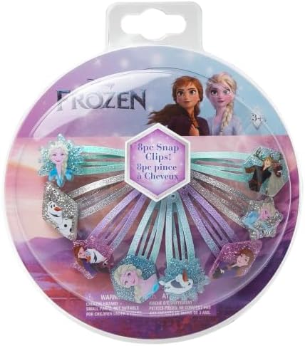 Disney Frozen Kids Hair Clips for Girls Snap Clips 8 Pack Multi Color Ages 3+ by LUVHERKIDS