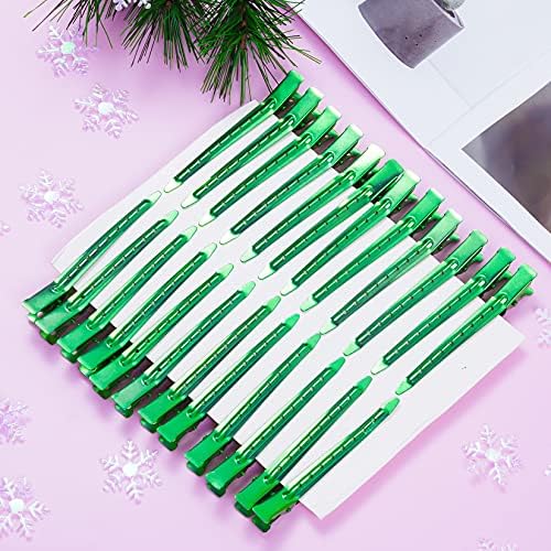 Bantoye 24 Packs Duck Bill Clips 3.35 Inch Metal Alligator Clip, Green - Image 4