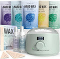 Tress Wellness Waxing Kit for Sensitive Skin – Safe for Face & Skin, Prep & Aftercare Spray, Easy to Use – At-Home Kit for Face, Bikini, Brazilian & Full Body- Digital Display, Green by TressWellness
