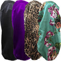 4 Pcs Satin Bonnet for Women, Long Sleep Cap Soft Silky Bonnet for Braids by Wzl+Wlg