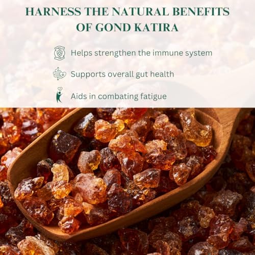 Nutriwish Gond Katira (Edible Gum/Tragacanth Gum), 7 oz(200 g) | Pure & Natural Plant-Based Gond for Cooling Summer Drinks, Falooda, Sherbets, Desserts, Herbal Recipes & Daily Wellness Use - Image 3