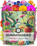 Hummingbird Butterfly Mix - Large 1 Ounce Packet - 7,500 Flower Seeds for Planting - Wildflower Mix by FamilySown
