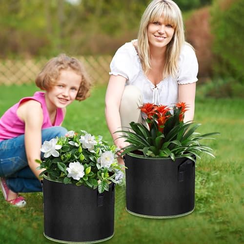 MEKOLIFE 3-Pack 5 Gallon Grow Bags, Nonwoven Planting Bags with Handles - Image 7
