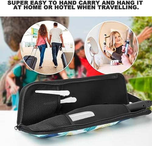 Beautyflier Universal Curling Iron Travel Case, Canvas Heat-Resistant Curling & Flat Iron Holder Travel Case, Hot Curling Iron Holder for Hair Tools Travel Bag or Daily Use (Color Graffiti) - Image 5
