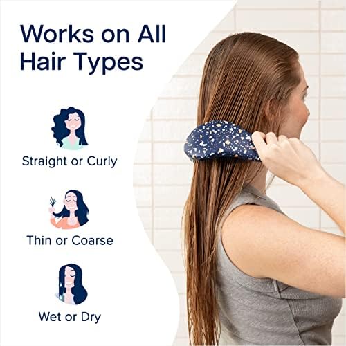 Crave Naturals Glide Thru Hair Brush - Detangler Brush for Curly, Straight, Wet or Dry Hair - Gentle Detangling Brushes for Adults, Kids, Toddlers - Hair Accessories for Women, 7.5"x3" - Terazzo - Image 4