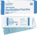 ForPro Professional Collection Self-Sealing Sterilization Pouches, Latex-Free, Color Changing Indicator, 3.5" W x 10" L, 200-Count by ForProProfessionalCollection