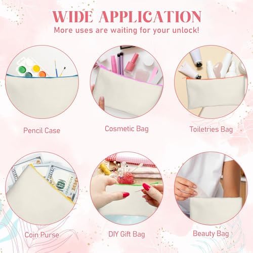 Legigo Blank Canvas Bags Zipper Pouch Makeup Bags Pencil Pouch Bulk - Image 5