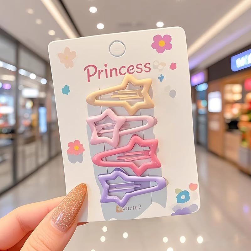 (40 Pcs) Super Cute Girls Hairpin, Mini Size Polka Dot Heart Floral Flower Bowknot Star Hairpin Baby Girl Hair Clips Decoration Salon Hairstyle Hairdressing for Little Kids or Doll-Mix 2 - Image 2