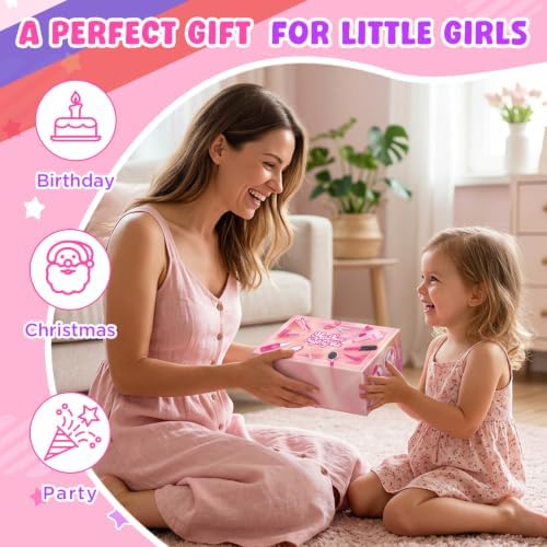 GAGAKU Hair Salon Toys for 3-8 Year Old Girls, Pretend Play Beauty Set with Sound Hair Dryer, Curling Iron, Straightener & Styling Accessories, Role Play Gift for Kids Age 4 5 6 7 - Image 5