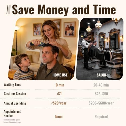 Ufree Cordless Hair Clippers for Men, Barber Clippers and Trimmers Set - Image 2