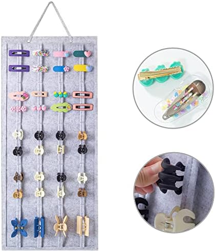 SMUK Large Hair Claw Clip Organizer Holder, Hanging Claw Clips Storage for Women Girls, Hair Clip Stand Holder for Wall, Door, Closet, Big Claw Clip Display for Teen Girls - Image 4