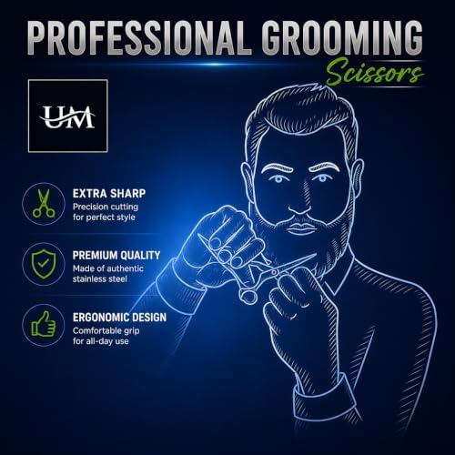UM Supplies Scissors 7.5 | Premium Barber Shears For Hair Cutting | Multiple Purpose Cutting Scissors | Haircut Scissors For Salon I Women | Mens | kids I Pets - Image 7