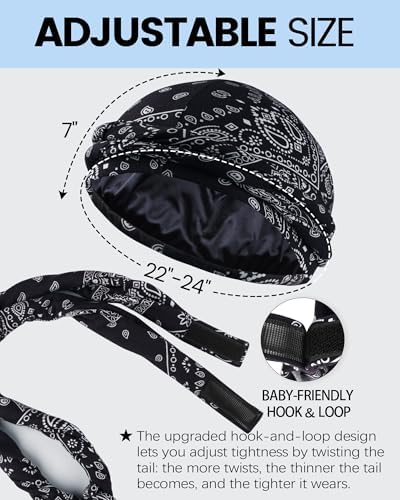 Ababalaya Upgraded Satin Lined Halo Turban Wave Cap - Image 3