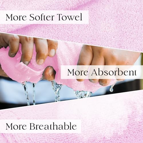Lili&James 100% Cotton Hair Towel Wrap for Women & Kids – 420 GSM Quick Dry Hair Turban with Double Button Loop, Anti Frizz Non Microfiber Hair Drying Towel for Curly, Long & Thick Hair (Lilac) - Image 3